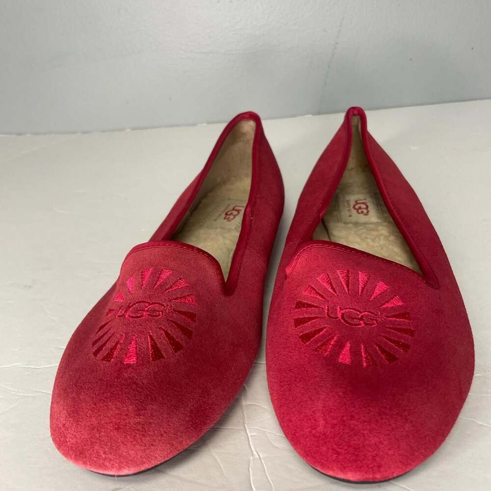UGG Australia Alloway Red Suede Ballet Flats